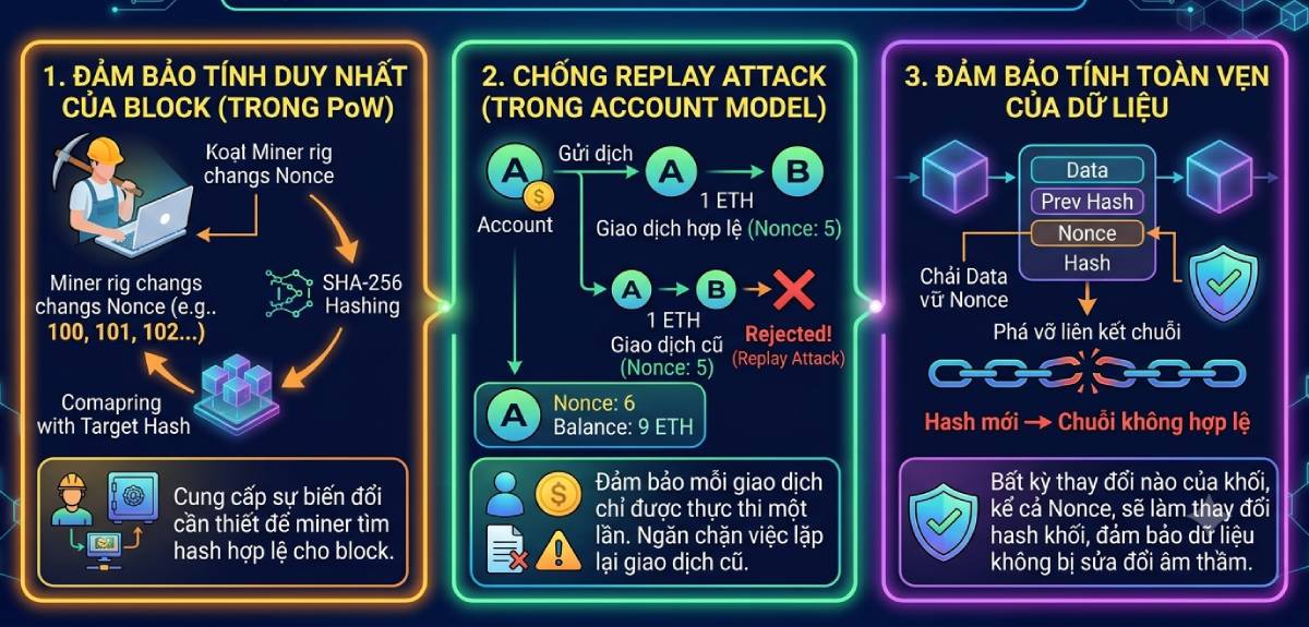 Lí do Blockchain cần nonce