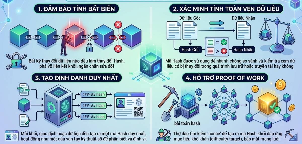 Vì sao Hash quan trọng với Blockchain