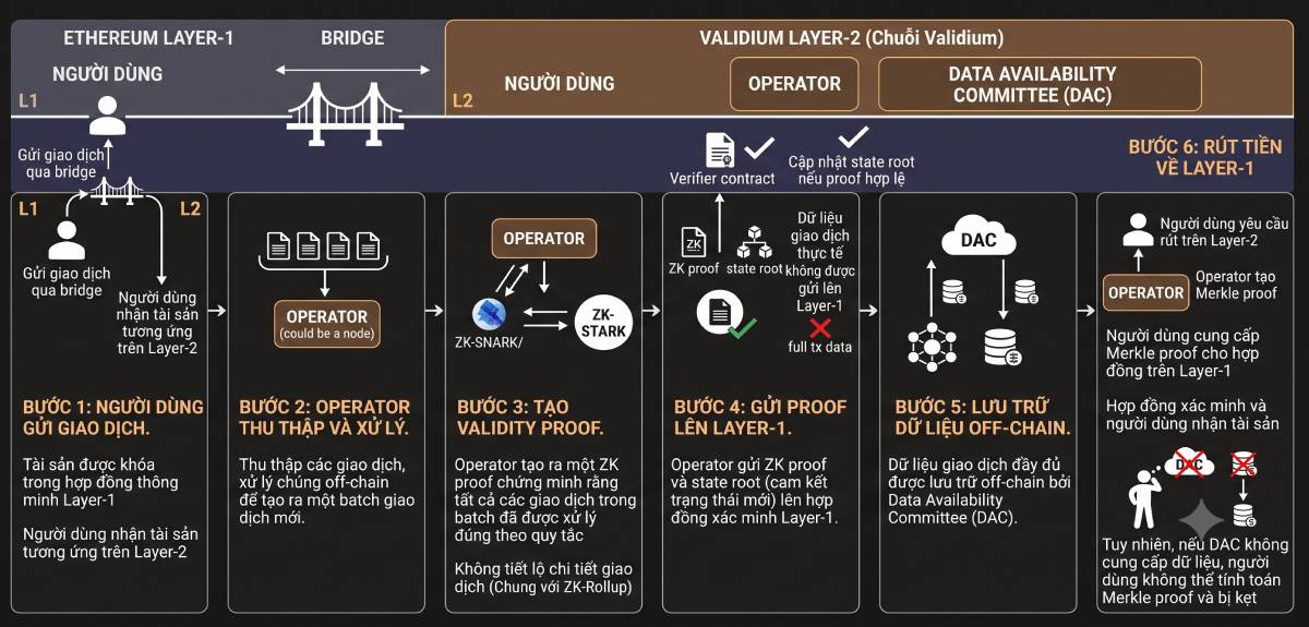 Cách hoạt động của Validium