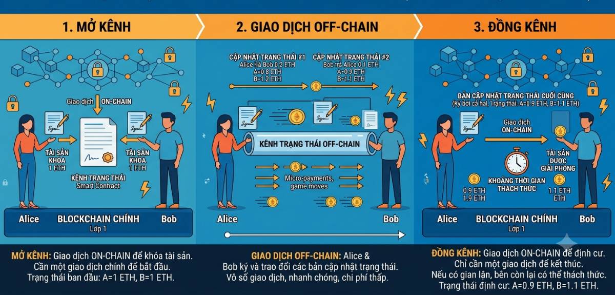 Cách hoạt động của State Channel