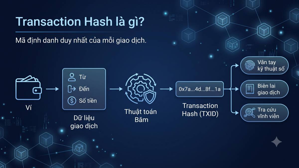 Transaction Hash là gì? TXID và Transaction Hash khác nhau như thế nào? 1 Transaction Hash